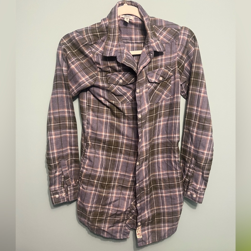 Silver Jeans Co. Soft Plaid Button Shirt Ladies
